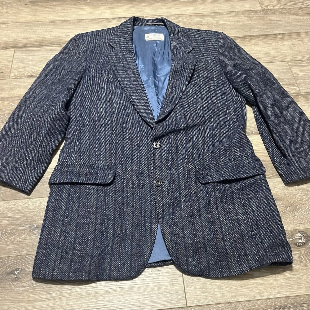 Magee Donegal Tweed Jacket Men 38‎ Brown Herringbone Wool Sport Coat Ireland VTG